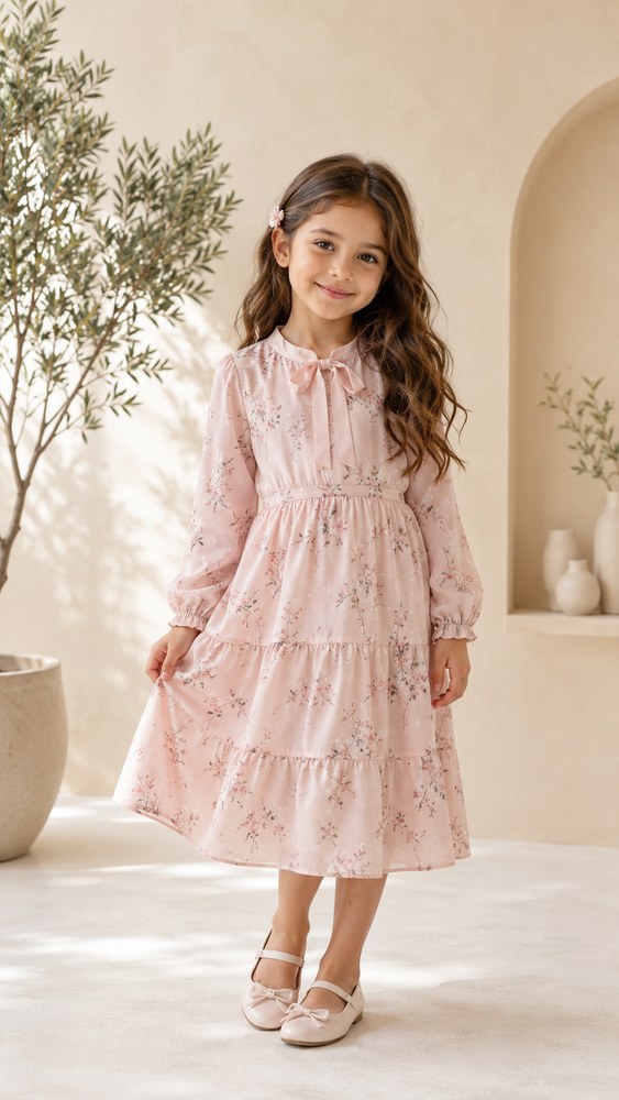 Sarı elbiseli çocuk model